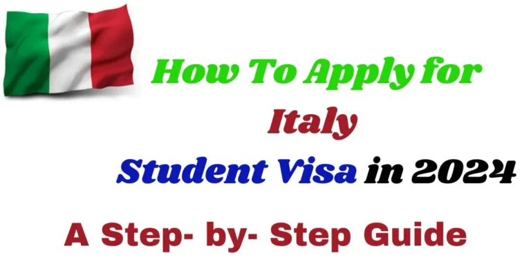 How to Apply for Italy Student Visa in 2024| Italy Study Visa 2024